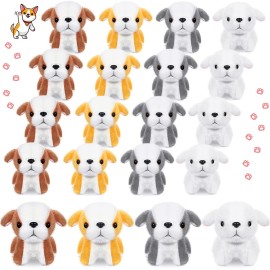 Sosation 20 Pcs Small Dog Plush Stuffed Puppy Bulk Back to School Party Favor Gift 5.2inch Adopt a Puppy Stuffed Animal Dog Party Favor Toy for Goodie Bag Filler Kids Classroom Rewards Pet Adoption