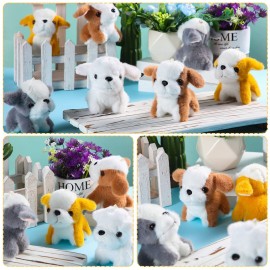 Sosation 20 Pcs Small Dog Plush Stuffed Puppy Bulk Back to School Party Favor Gift 5.2inch Adopt a Puppy Stuffed Animal Dog Party Favor Toy for Goodie Bag Filler Kids Classroom Rewards Pet Adoption