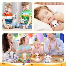 Sosation 20 Pcs Small Dog Plush Stuffed Puppy Bulk Back to School Party Favor Gift 5.2inch Adopt a Puppy Stuffed Animal Dog Party Favor Toy for Goodie Bag Filler Kids Classroom Rewards Pet Adoption