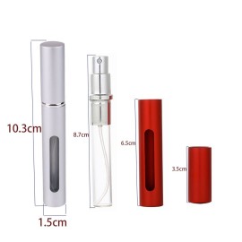 Faoyliye 5ml Portable Mini Travel Perfume Bottle Atomizer Refillable Empty Spray Bottle, 6- Pack Perfume Spray Bottles-C