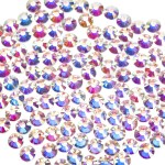 DIAO79NI Rhinestones 1440pcs SS3 Glass Nail Art Crystal AB Color Flatback Gemstones for Crafts Nails Makeup Bags and Shoes DecorationSS3, AB Color