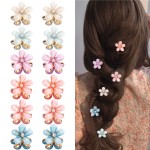 Ahoney 12Pcs Small Crystal Hair Clips, Mini Flower Barrettes for Women, Fine Hair Alligator Bling Hairpins in 6 Colors