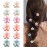 Ahoney 12Pcs Small Crystal Hair Clips, Mini Flower Barrettes for Women, Fine Hair Alligator Bling Hairpins in 6 Colors