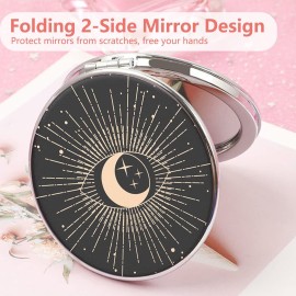 Acedada Compact Mirror - Pocket & Travel Mini Folding Handheld Double-Sided 1x/2x Magnifying Mirror for Women & Girls Acedada Compact Mirror - Pocket & Travel Mini Folding Handheld Double-Sided 1x/2x Magnifying Mirror for Women & Girls