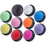 PELTEFLU Voice Recording Button, 30 Second Record Button for Dog Pet Interactivity, Gift for Friend, Family,10 Color Have Coffee and White