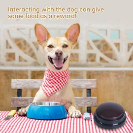 PELTEFLU Voice Recording Button, 30 Second Record Button for Dog Pet Interactivity, Gift for Friend, Family,10 Color Have Coffee and White
