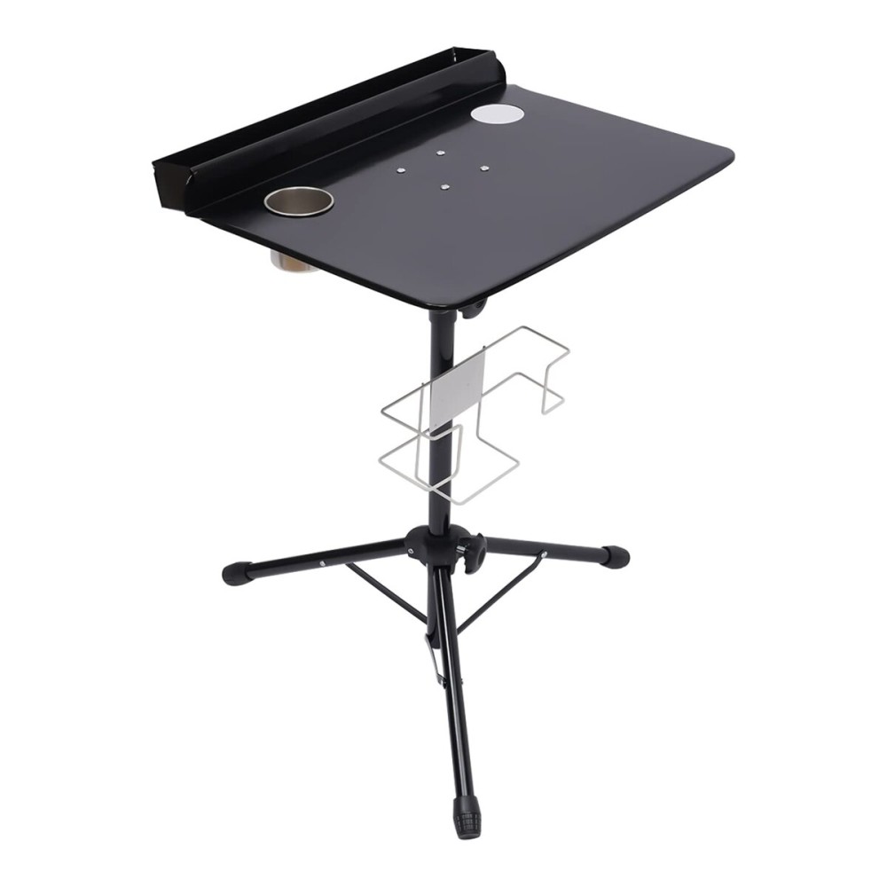 Fichiouy Lightweight Rotating Tattoo Work Station Stand Desk Table, Black Portable Tattoo Workbench Tray Drawing Workstation Equipment Supply (Black Style A)