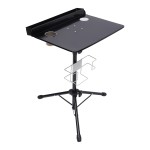 Fichiouy Lightweight Rotating Tattoo Work Station Stand Desk Table, Black Portable Tattoo Workbench Tray Drawing Workstation Equipment Supply (Black Style A)