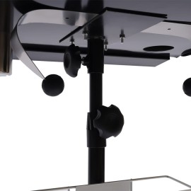 Fichiouy Lightweight Rotating Tattoo Work Station Stand Desk Table, Black Portable Tattoo Workbench Tray Drawing Workstation Equipment Supply (Black Style A)