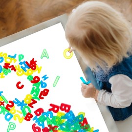 67 Pcs Plastic Practice Set Transparent Letters and Numbers Include Uppercase Letters Lowercase Letters and Numbers Colorful Plastic Letters and Numbers for Kids Counting and Spelling, Ages 3+