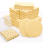 360+1 Count Compressed Facial Sponges, Luxiv Round Face Sponge Professional Compressed Makeup Removal Sponges for Estheticians Wash Face Sponge Compress Exfoliating Spa Pads With Portable Case