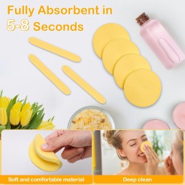 360+1 Count Compressed Facial Sponges, Luxiv Round Face Sponge Professional Compressed Makeup Removal Sponges for Estheticians Wash Face Sponge Compress Exfoliating Spa Pads With Portable Case