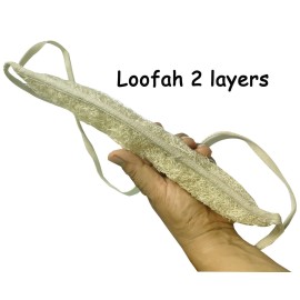 Plai Na Natural Loofah 2 Layers Back Scrubber Sponge Body for Shower Back Exfoliator Exfoliating Scrubber Deep Clean Plai Na Natural Loofah 2 Layers Back Scrubber Sponge Body for Shower Back Exfoliator Exfoliating Scrubber Deep Clean