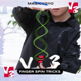 MAGICYOYO Professional Responsive Yoyo V3, Metal Yoyo for Kids Beginners Alloy Yoyo for Adults with KK Bearing + Bearing Removal Tool + Axle + Storage Bag + 12 Yoyo Strings (Black Red)