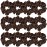 Sufermoe 12 Pcs Satin Silk Hair Scrunchies, 4.5 Inch Dark Brown Soft Hair Ties for Women and Girls, Hair Accessories for Different Hairstyles and Occasions