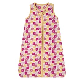 DaysU Micro Fleece Baby Sleep Sack 18-24 Months, 1.0 TOG Baby Sleeveless Wearable Blanket with 2-Way Zipper, Sleeping Bag for Baby Girl, 1 Pack, Flower