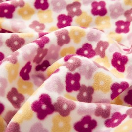 DaysU Micro Fleece Baby Sleep Sack 18-24 Months, 1.0 TOG Baby Sleeveless Wearable Blanket with 2-Way Zipper, Sleeping Bag for Baby Girl, 1 Pack, Flower