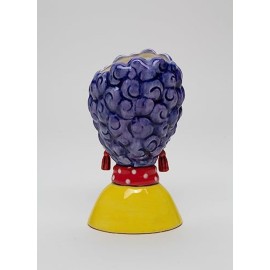 Cosmos Gifts Lady Purple Hair Makeup Brush Holder/Vase, 3 1/2 x 3 1/8 x 6 1/4 H, Multi-Colored