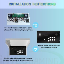 Intec Gaming Mount SWITCH Fighting Stick (Only SINGLE Player) Compatible with specific models of Arcade1up arcade machine