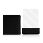 BangBoom Portable Travel Mirror with Protective Cover, Stainless Steel Mirror Compact Ultra Thin, Rectangle Makeup Vanity Mirror Small, Handheld Mirror for Women, Girl, Purses, Pocket (Black)