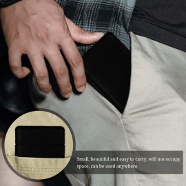 BangBoom Portable Travel Mirror with Protective Cover, Stainless Steel Mirror Compact Ultra Thin, Rectangle Makeup Vanity Mirror Small, Handheld Mirror for Women, Girl, Purses, Pocket (Black)