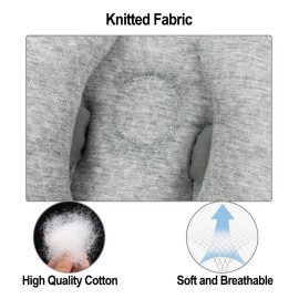 Blublu Park 2 in 1 Baby Support Pillow, Banana Shape Baby Neck Head Travel Pillow Stroller Insert Cushion for Kids, Toddler, Gray