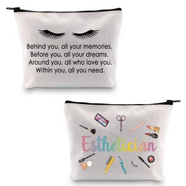 PXTIDY Esthetician Gifts Lashes Girl Artist Makeup Bag Beautician Graduation Gift