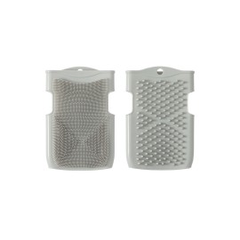 Innobaby Double Sided Silicone Massage Mitt Bath Scrubber Shower Brush & Scalp Massager/Gray