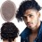 Lishy Curly Toupee for Men 9x6 European Virgin Human Hair Replacement Systems Mens Hairpiece Mono Lace Top with Durable PU Around Medium Light Density 1B Black Color