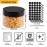 EkkoVla 40 Pack 6 oz Clear Plastic Jars Wide Mouth Round Containers with Black Lids BPA FREE, Empty Multi-use Refillable Storage Jar with Airtight Lid for Cosmetics Beauty Products