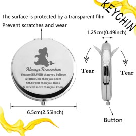 KEYCHIN Donkey Pocket Mirror Donkey Fans Gifts You are Braver Stronger Smarter Than You Think Compact Mirror (Donkey-S)