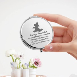 KEYCHIN Donkey Pocket Mirror Donkey Fans Gifts You are Braver Stronger Smarter Than You Think Compact Mirror (Donkey-S)