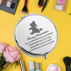 KEYCHIN Donkey Pocket Mirror Donkey Fans Gifts You are Braver Stronger Smarter Than You Think Compact Mirror (Donkey-S)