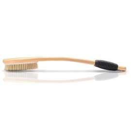 OWIIZI Bath Brush with Cellulite Massagers, Wooden Curved Long Handle Antiskid Dry Brushing Body Brush for Exfoliating, Natural Bristle Back Scrubber for Shower Use Wet or Dry for Men Women Elders OWIIZI Bath Brush with Cellulite Massagers, Wooden Curved Long Handle Antiskid Dry Brushing Body Brush for Exfoliating, Natural Bristle Back Scrubber for Shower Use Wet or Dry for Men Women Elders