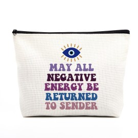 Inspirational Gifts for Women Evil Eye Makeup Bag Witchy Gifts Evil Eye Decor Witch Stuff Witch Bag Witchcraft Bag Christmas Gifts for Witchcraft Lover May All Negative Energy Be Returned to Sender Inspirational Gifts for Women Evil Eye Makeup Bag Witchy Gifts Evil Eye Decor Witch Stuff Witch Bag Witchcraft Bag Christmas Gifts for Witchcraft Lover May All Negative Energy Be Returned to Sender