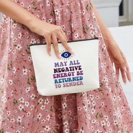 Inspirational Gifts for Women Evil Eye Makeup Bag Witchy Gifts Evil Eye Decor Witch Stuff Witch Bag Witchcraft Bag Christmas Gifts for Witchcraft Lover May All Negative Energy Be Returned to Sender Inspirational Gifts for Women Evil Eye Makeup Bag Witchy Gifts Evil Eye Decor Witch Stuff Witch Bag Witchcraft Bag Christmas Gifts for Witchcraft Lover May All Negative Energy Be Returned to Sender