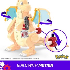 MEGA Pokmon Building Toys Set Dragonite with 388 Pieces, Articulated and Poseable with Motion, 7 Inches Tall, for Kids