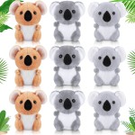 9 Pcs Koala Bear Plush Mini Stuffed Animal Small Koala Bear Keychain Plush Soft Huggable Bulk Toy Forest Stuffed Animals Set for Kids Birthday Party Favors Gifts Award, 4 Inches