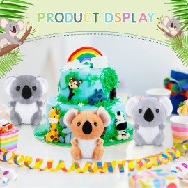 9 Pcs Koala Bear Plush Mini Stuffed Animal Small Koala Bear Keychain Plush Soft Huggable Bulk Toy Forest Stuffed Animals Set for Kids Birthday Party Favors Gifts Award, 4 Inches