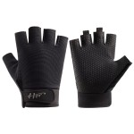 SUJAYU Fingerless Gloves - Fishing, Paddling & Sailing Gloves for Men & Women (Black, L)