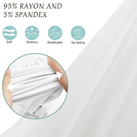 OWLOWLA Newborn Swaddle Set Stretch Wrap Swaddle Receiving Blanket for Baby Boy Girl(Ivory-rm)