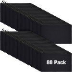 Reginary 80 Pack Canvas Zipper Makeup Bags Bulk Pencil Pouches Blank DIY Craft Canvas Cosmetic Bag Pouch with Zipper for Makeup Cosmetic Toiletry Stationary Storage(All Black)