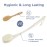 Body Back Scrubber - 17\'\' Long Handle Shower Brush, Anti-Mold Exfoliator for Dry & Wet Use, Deep Cleansing & Gentle Exfoliation for Smooth Skin - for Men, Women & Elderly (Cream White)