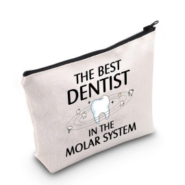 POFULL Dentistry Gift Dental Student Gift The Best Dentist in The Molar System Cosmetic Bag (The Best Dentis bag)