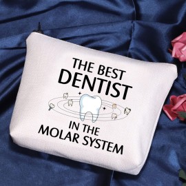 POFULL Dentistry Gift Dental Student Gift The Best Dentist in The Molar System Cosmetic Bag (The Best Dentis bag)