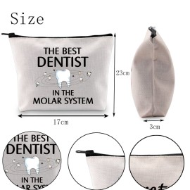 POFULL Dentistry Gift Dental Student Gift The Best Dentist in The Molar System Cosmetic Bag (The Best Dentis bag)