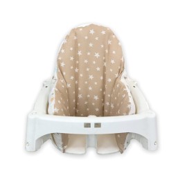 Bebek Ozel Cover- Washable & Reversible Cotton Cushion Cover for IKEA High Chair Accessories, Compatible with Antilop,Only Cover! (Brown Rainbow)