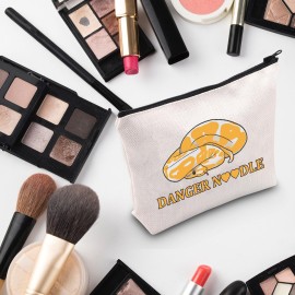 G2TUP Ball Python Snake Lover Gift Danger N Makeup Bag Snake Lady Cosmetic Bag Snake Mom Gift Snake Owner Gift Reptile Animal Lover Travel Bag (Danger N)