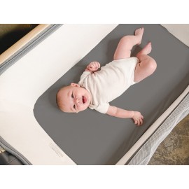 BaeBae Goods Crib Sheets for Baby Boys and Girls, 4 Pack, Soft and Breathable Jersey Knit Fitted Sheet Set, Cute Gender Neutral Nursery Mattress Bedding, Universal Fit (Solid Greys)