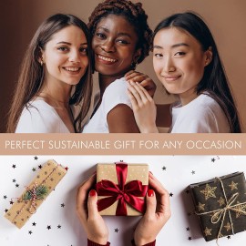 African Net Sponge for Shower & Pumice Stone for Feet | Eco Friendly Exfoliating Body Scrubber & Lava Stone Foot Scrub | Dry Brushing Lufas Bath Accessories | Acne & Dead Skin Removal Long Brush